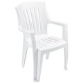 Global Industrial Outdoor Stacking Chair, Resin, White 695518